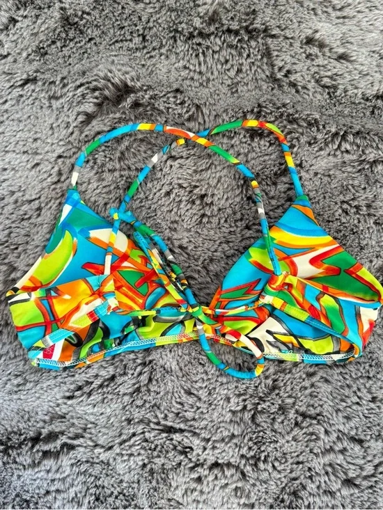 y2k graffiti print bikini top - Picture 2 of 4